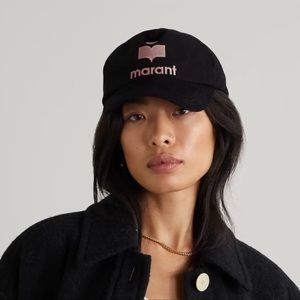 NWT Isabel Marant Tyron baseball Cap / Hat black and pink